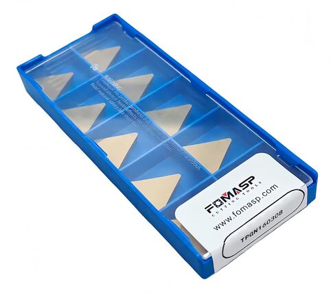 إدراجات كربيد CNC المطلية بالقصدير TPG322/TPGN160308 مناسبة لقطع الفولاذ شبه التشطيب والتشطيب، 10 قطع. in Kuwait