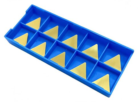 إدراجات كربيد CNC المطلية بالقصدير TPG322/TPGN160308 مناسبة لقطع الفولاذ شبه التشطيب والتشطيب، 10 قطع. in Kuwait