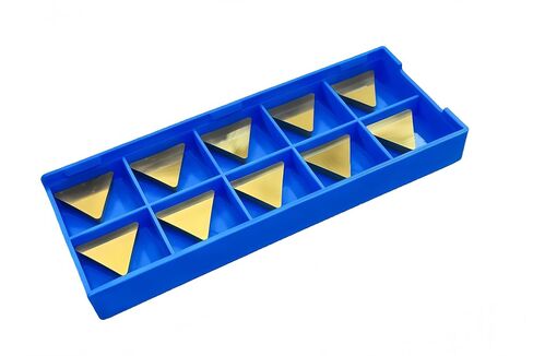 إدراجات كربيد CNC المطلية بالقصدير TPG322/TPGN160308 مناسبة لقطع الفولاذ شبه التشطيب والتشطيب، 10 قطع. in Kuwait