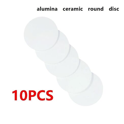 Alumina Ceramic Round Sheets, 10 Pcs 99% Alumina Ceramic Discs for Electrical Thermal Stability 6-12mm x 0.25-1mm(1mmx12mm) in Kuwait