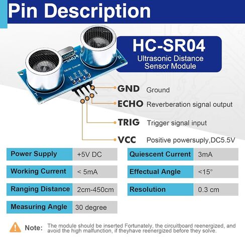 4 قطع HC-SR04 وحدة استشعار المسافة بالموجات فوق الصوتية مع دعامات تثبيت، نطاق 2-400 سم، مستشعر قياس مسافة عدم الاتصال 5 فولت متوافق مع Arduino R3 MEGA2560 Nano للروبوتات والأتمتة in Kuwait