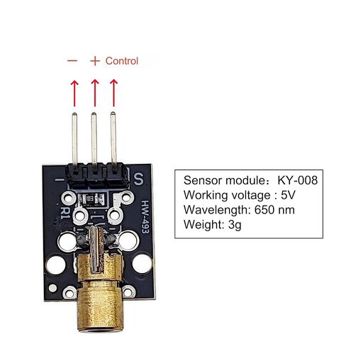 10 قطعة 3 دبابيس KY-008 650nm نقطة ديود النحاس رئيس الليزر وحدة إرسال الاستشعار الأحمر 5 فولت متوافق مع اردوينو in Kuwait