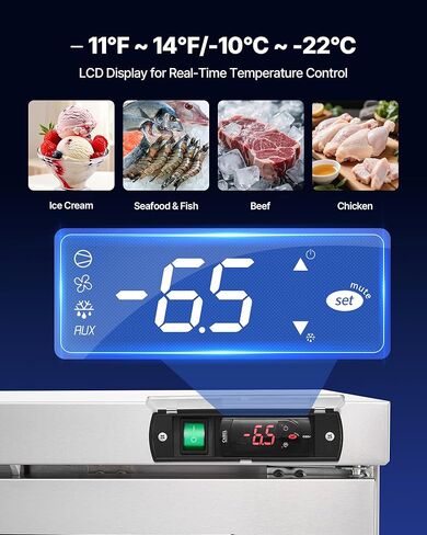 فريزر تجاري VEVOR مقاس 72 بوصة، ومجمدات سطح عمل مقاس 17.7 قدم مكعب مع إضاءة تلقائية LED وباب قابل للقفل، وطاولة عمل لتجميد الطعام بثلاثة أبواب، وطاولة مجمدة من الفولاذ المقاوم للصدأ مع عجلات in Kuwait