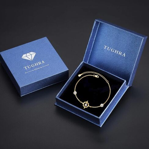 سوار ذهبي من TUGHRA للنساء، أساور من الفضة الإسترلينية عيار 925، مجوهرات تذكارية هدية للأم والزوجة والابنة وعيد ميلاد الأم in Kuwait