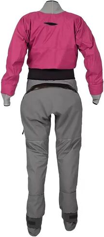 Women's Waterproof And Breathable Padded Dry Suit, Latex Neck, Sleeve Cover, Kayaking, Fishing, Surfing, W18 For Sailing,Kayaking(Red,M) in Kuwait