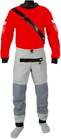 3-Layer Mens Lightweight Soft Shell Dry Suits Front Zipper Fully Taped Drysuit For Watersport Kayaking Paddling For Sailing,Kayaking(M) in Saudi Arabia