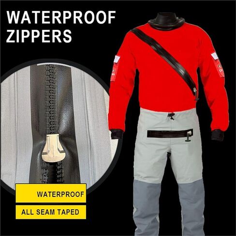 3-Layer Mens Lightweight Soft Shell Dry Suits Front Zipper Fully Taped Drysuit For Watersport Kayaking Paddling For Sailing,Kayaking(M) in Saudi Arabia