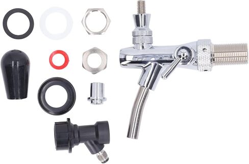 G5/8 Beer Tap, 304 Stainless Steel, Adjustable Flow Rate, Suitable for Bars, Restaurants, and Liquid Dispensing Equipment in Kuwait