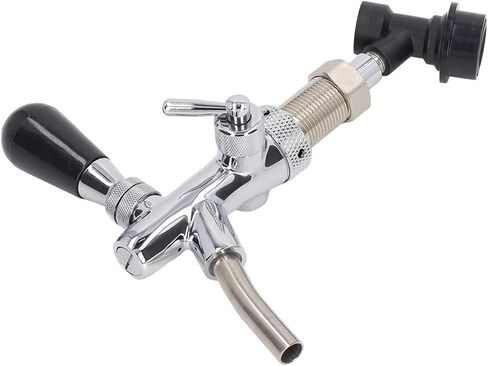 G5/8 Beer Tap, 304 Stainless Steel, Adjustable Flow Rate, Suitable for Bars, Restaurants, and Liquid Dispensing Equipment in Kuwait