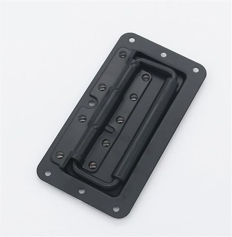 LS504-3 Square Concealed Embedded Spring Folding Handle Toolbox Side Black with Rubber Sleeve 1Pcs in Kuwait