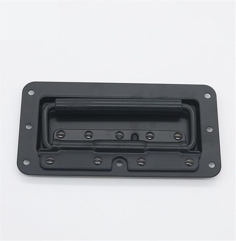 LS504-3 Square Concealed Embedded Spring Folding Handle Toolbox Side Black with Rubber Sleeve 1Pcs in Kuwait