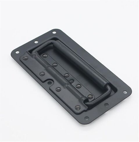 LS504-3 Square Concealed Embedded Spring Folding Handle Toolbox Side Black with Rubber Sleeve 1Pcs in Kuwait