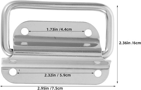 UKCOCO 8pcs Toolbox Pull Handles, Stainless Steel Folding Handles for Box Lifting, Fits Cabinets, Stage Cases, Trunk, Tool Chests, Dresser Drawers Accessories in Kuwait