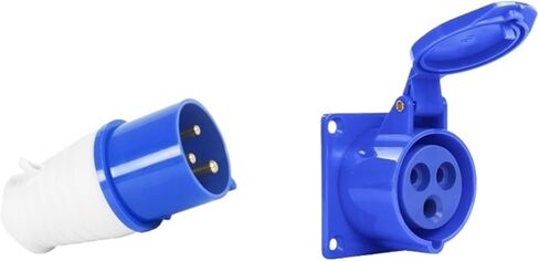 Waterproof 3-core 16A 32A Industrial Plug Aviation Socket Connector Set Explosion-Proof Three-Phase Power | 32A concealed installation kit in Saudi Arabia