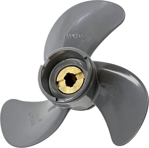 المروحة الخارجية للقارب 7 7/8 × 7 1/2 لمحركات Honda 4HP 5HP 6HP BF4 BF5 BF6، دعامات محرك القارب الألومنيوم، 3 شفرات محرك الدبوس 58130-ZV1-841ZB in Kuwait