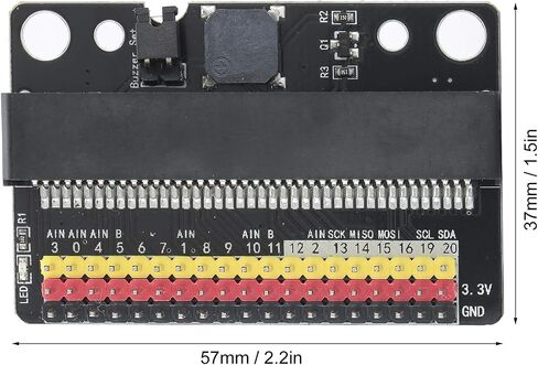 لوحة توسيع Yoidesu Micro Bit GPIO، مستلزمات تعليم برمجة الأطفال، مقبس أفقي 40P مع مؤشر الطاقة، منفذ IO 3 سنون، محول لفتحات تثبيت اللوحة in Kuwait