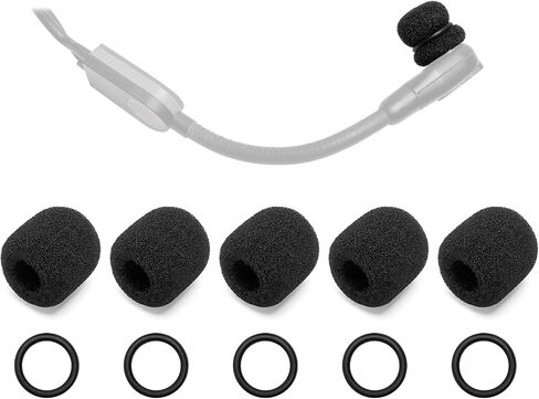 أغطية ميكروفون SM35 متوافقة مع Shure SM35، WH30، BETA 98 H/C HC أغطية ميكروفون سماعة الرأس المكثف FomWindscreen Pop Filter لتقليل الضوضاء، 5 عبوات مع 5 حلقات دائرية من السيليكون in Kuwait