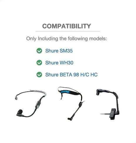 أغطية ميكروفون SM35 متوافقة مع Shure SM35، WH30، BETA 98 H/C HC أغطية ميكروفون سماعة الرأس المكثف FomWindscreen Pop Filter لتقليل الضوضاء، 5 عبوات مع 5 حلقات دائرية من السيليكون in Kuwait