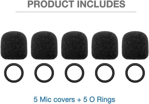 أغطية ميكروفون SM35 متوافقة مع Shure SM35، WH30، BETA 98 H/C HC أغطية ميكروفون سماعة الرأس المكثف FomWindscreen Pop Filter لتقليل الضوضاء، 5 عبوات مع 5 حلقات دائرية من السيليكون in Kuwait