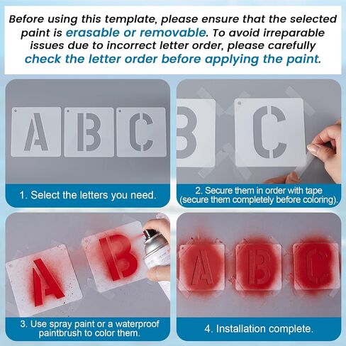 Boat Registration Stencil Kit, 108 Pcs Reusable 3 Inch Marine Letter and Number Stencils, Alternative to Boat Number Stickers for Boats, Kayaks and Pwcs in Kuwait