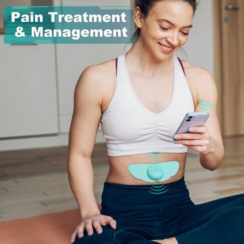 Wireless Tens Unit Muscle Stimulator for Pain Relief, 26 Mode 25 Intensity APP Controlled Bluetooth Wireless TENS & EMS Muscle Stimulator - Used to Relieve Pain in All Parts of the Body (Blue) in Kuwait