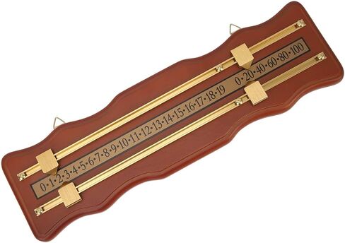 Billiard Game Scorer, 2 Track Wavy Brown Density Fiberboard Billiard Score Board for Home Club Supplies in Kuwait