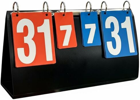 Multi-Game Scoreboard Waterproof Manual Flip Scoreboard Double-Sided Manual Scoring Board for Basketball, Training in Kuwait