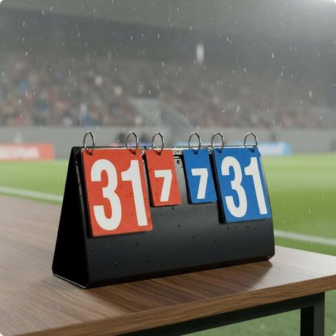 Multi-Game Scoreboard Waterproof Manual Flip Scoreboard Double-Sided Manual Scoring Board for Basketball, Training in Kuwait