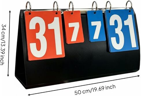 Multi-Game Scoreboard Waterproof Manual Flip Scoreboard Double-Sided Manual Scoring Board for Basketball, Training in Kuwait