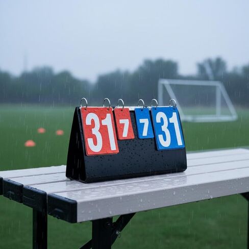 Multi-Game Scoreboard Waterproof Manual Flip Scoreboard Double-Sided Manual Scoring Board for Basketball, Training in Kuwait