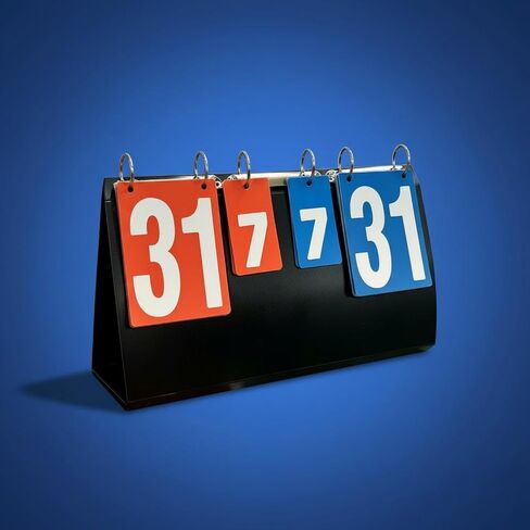 Multi-Game Scoreboard Waterproof Manual Flip Scoreboard Double-Sided Manual Scoring Board for Basketball, Training in Kuwait
