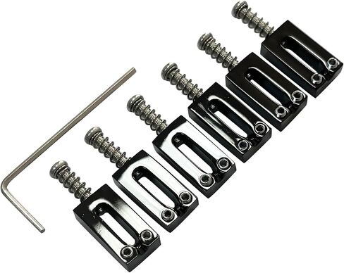 Chrome Electric Guitar Bridge Saddles 10.5mm Zinc Alloy Tremolo Bridge Saddles Compatible with Fender Strat St Tele Telecaster 6 String Electric Guitar Replacement parts in Kuwait