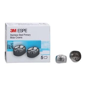 3M ESPE PDRP-DUR7 First Primary Molar Crown, Upper Right, Size D-UR-7 (Pack of 5) in Saudi Arabia