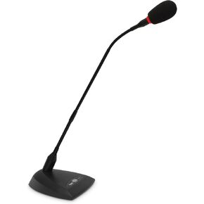 ميكروفون مكثف معقوف من NOVIK NEO FNK-10 مع فلتر بوب - ميكروفون XLR للمنصة والكنيسة والبث والمنبر والمؤتمرات والخطاب - قاعدة الطاولة، قلبي الشكل، طاقة فانتوم مع زر تشغيل/إيقاف in Kuwait