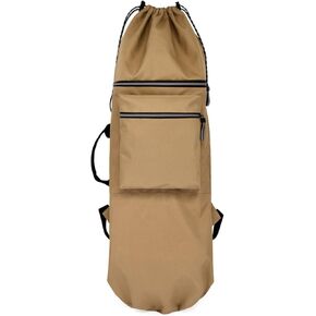Qianly Skateboard Backpack Wear-Resistant Double Kick Skateboard Bag Lightweight Longboard Carrying Bag for Travel in Kuwait