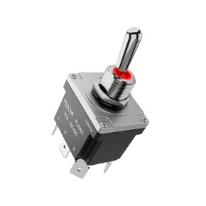1Pcs Rocker Toggle Switch 12V 20A Heavy Duty Racing Car Auto SPST ON-Off-ON Toggle Switch Red LED Illuminated 6 Pin with Blue Waterproof Safety Cover with Wire（ON- Green/Off-Red/ON-Green） in Saudi Arabia