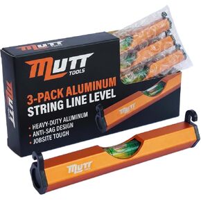 أدوات Mutt Tools مقاس 3 بوصات من مستوى خط الألومنيوم 3 عبوات - مستوى السلسلة للبناء بالطوب والمبارزة - مستويات الخطوط المعدنية للبناء in Kuwait