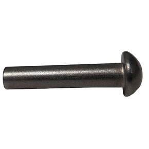1/8" Diameter X 1/2" Length Solid Steel Round Head Rivet, Plain Finish (Pack of 1/2 Pound - Approximately 200 Pieces) in Kuwait