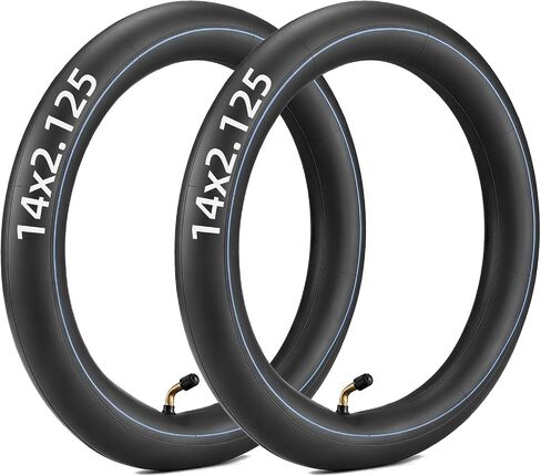 14x2.125 Bike Tube with 90° CR202 Angled Valve | Butyl Rubber 14 Inch Inner Tube For Folding E-Bike,Electric Scooters,Ebikes And Kids Bikes in Saudi Arabia