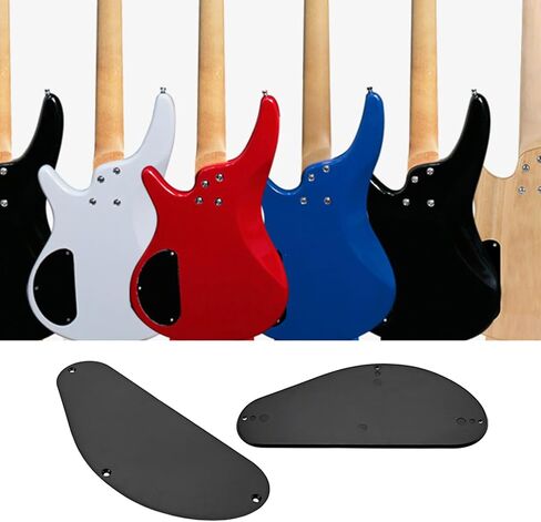 Black Bass Guitar Cavity Cover Back Plate Wiring Backplate Guitar Bass Pickguard Guitar Accessory Guitar Parts in Kuwait