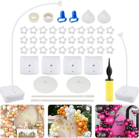Question Mark Balloon Arch Stand 4-in-1 Kit - Adjustable Circle, Heart, Half-Arch & Gender Reveal Frame, 6FT Stand with Base for Table/Backdrop Decor (Question Mark Balloon Stand) in Saudi Arabia