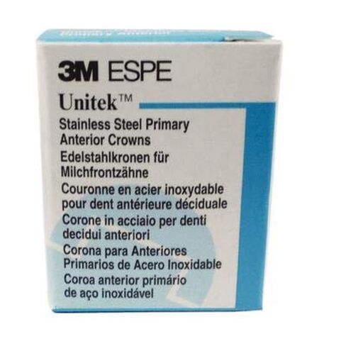 3M ESPE 907023 Unitek التاج الأساسي من الفولاذ المقاوم للصدأ، الجانب العلوي الأيسر، الأمامي، الحجم 3 (عبوة من 5) in Kuwait