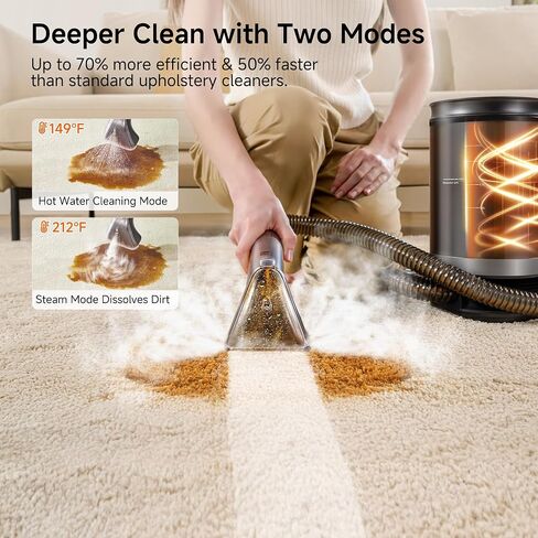 UWANT PORTABLE CORPT CLEANER 18KPA SPOT SPOT SPOT SPOT POTTION SPOT POTTION TELLER MACHENT SELFING SELFING SELFING مع أدوات متخصصة حصرية (PRO 18KPA) in Kuwait