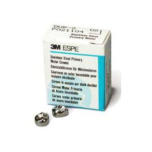 3M ESPE DUL4 Nichro الفولاذ المقاوم للصدأ تيجان الأضراس الأولية الأولى رقم 4 أعلى اليسار 5/Pk in Kuwait