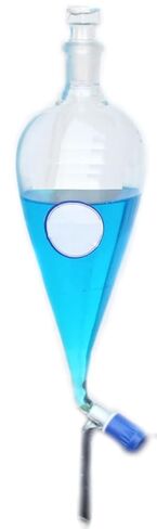 Saini_MEDICOS Seperating Funnel 250ml Borosilicate with Stopper and Stop Cock Chemistry lab glassaware or labware for Experiments (Pack of 6) in Kuwait