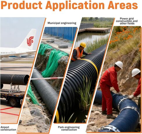 أداة شد الأنابيب المموجة HDPE 200-600 مم، أداة تركيب خط أنابيب الإرساء اليدوية شديدة التحمل، مشبك أنابيب HDPE العالمي لمشاريع الصرف الصحي والصرف الصحي والبناء in Kuwait