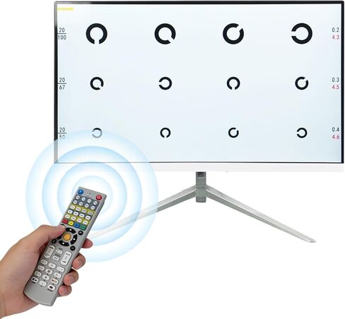 مقياس الرؤية الرقمي 21.5 بوصة LCD بدون حدود مقياس رؤية بصري إلكتروني مع أكثر من 44 هدفًا بصريًا و5 طرق عرض جهاز عرض بصري مع جهاز تحكم عن بعد in Kuwait