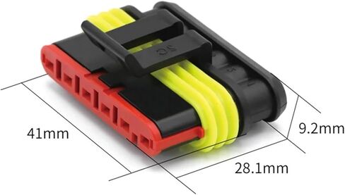 AMP 1.5 Series Waterproof Automotive Electric Connector Set - 1PIN Male & Female Plug for HID Conversion in Kuwait