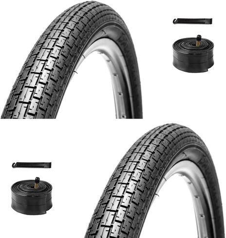 WHEELO 26x2.125 Cruiser Bike Tires Set: 2-Pack 26-inch Folding Tires Pair Schrader Valve Inner Tubes with Tire Levers for Beach Cruiser and Urban Commuting Bicycle in Kuwait