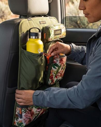 ONWRD Daily Driver Seat Back Organizer – Car Seat Organizer Panel with Multiple Pockets & Secure G-Hook Mount - Floral, One Size in Kuwait
